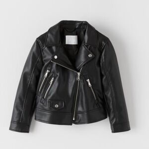 Zara Girl Faux Leather Biker Jacket